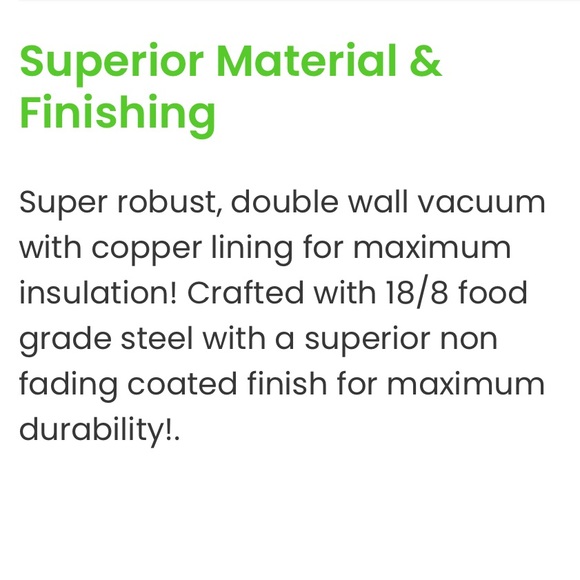 Greens Steel 40oz Reusable Stainless Steel Double Insulated Coffee Tumbler NWOT - Picture 5 of 9